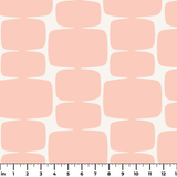 Atomic Bricks in Petal — atomic bricks print, in soft blush pink with a white grid