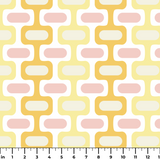 Mod Waves in Palm Springs — mod waves print, in buttery yellow and soft pink on cream