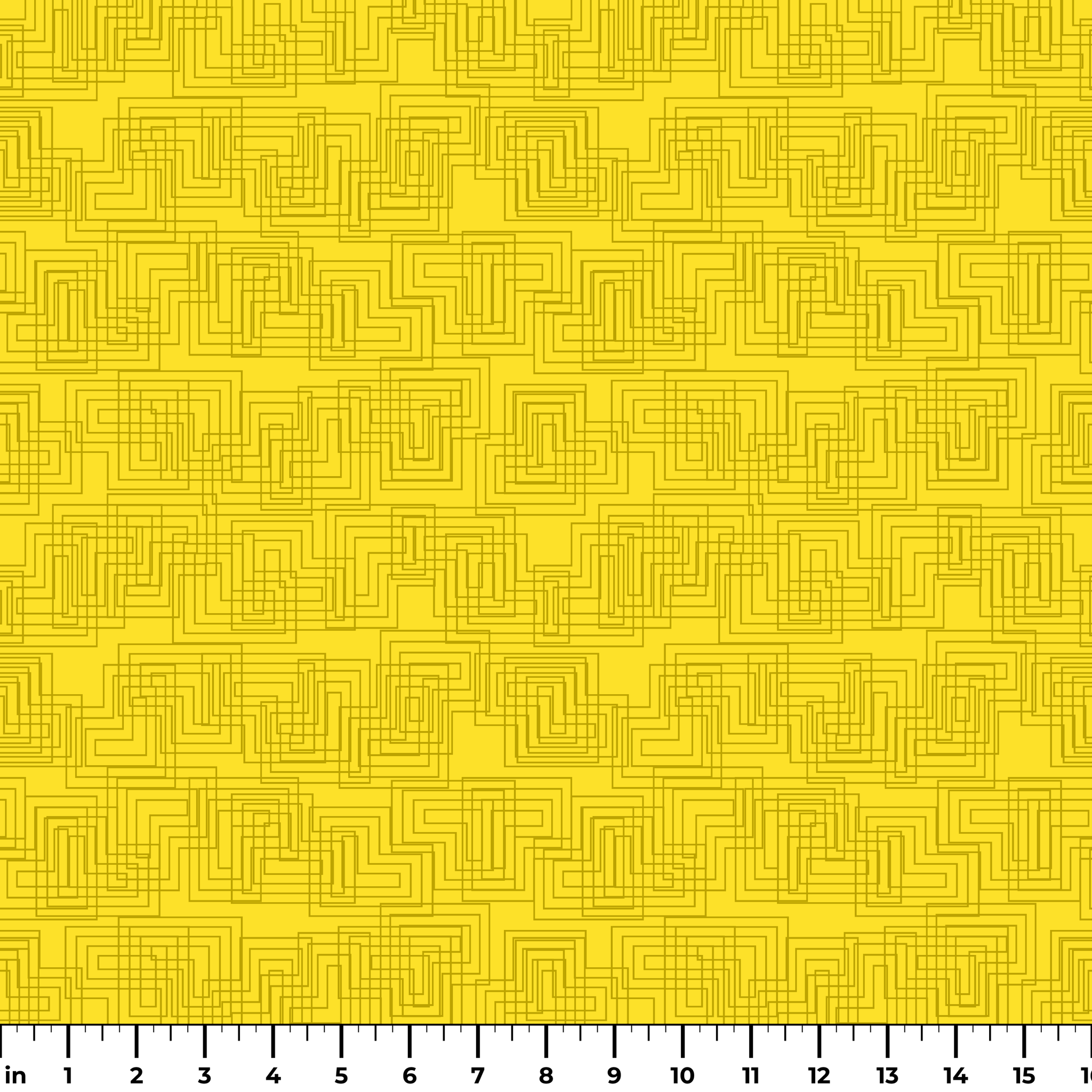Interlock in Mustard — interlock print, in saturated mustard yellow