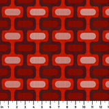 Mod Waves in Mojave — mod waves print, in brick red and rust, tonal and warm