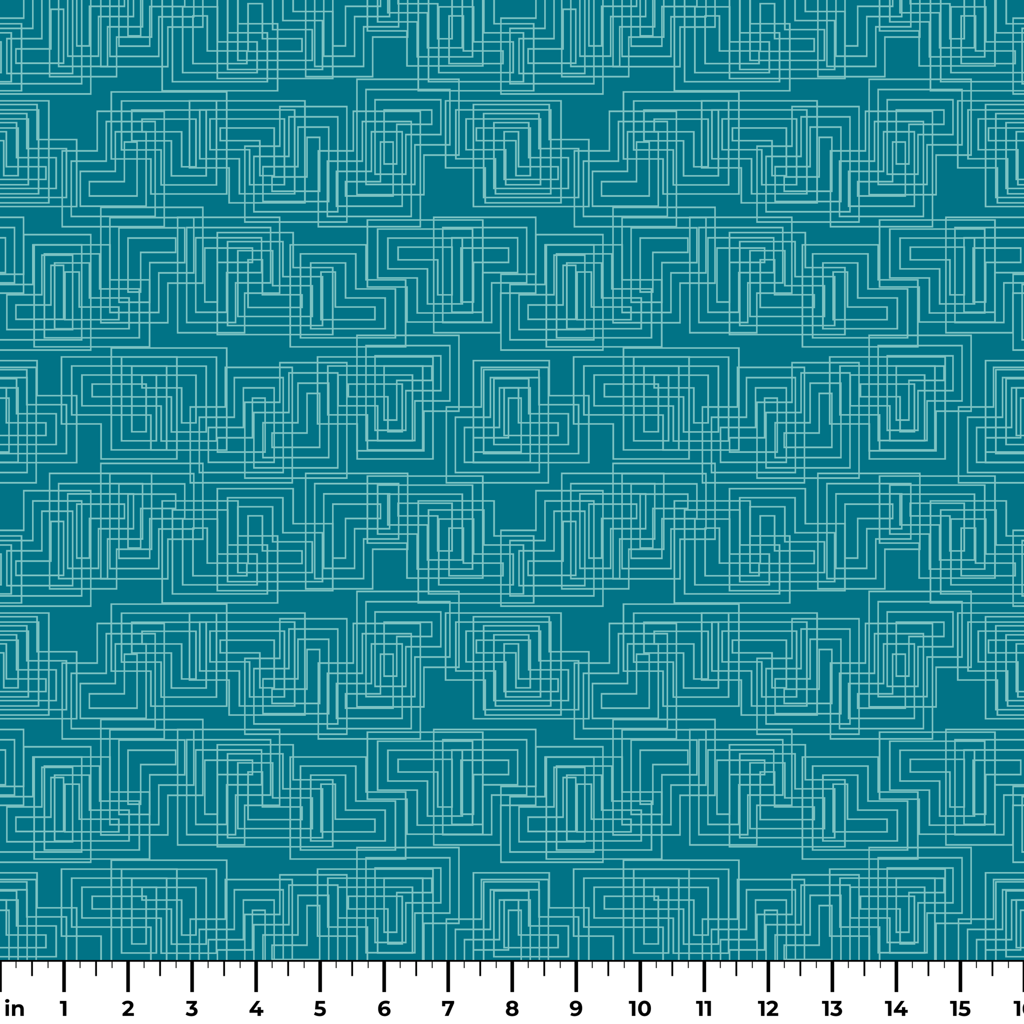Interlock in Teal — interlock print, in deep petrol teal