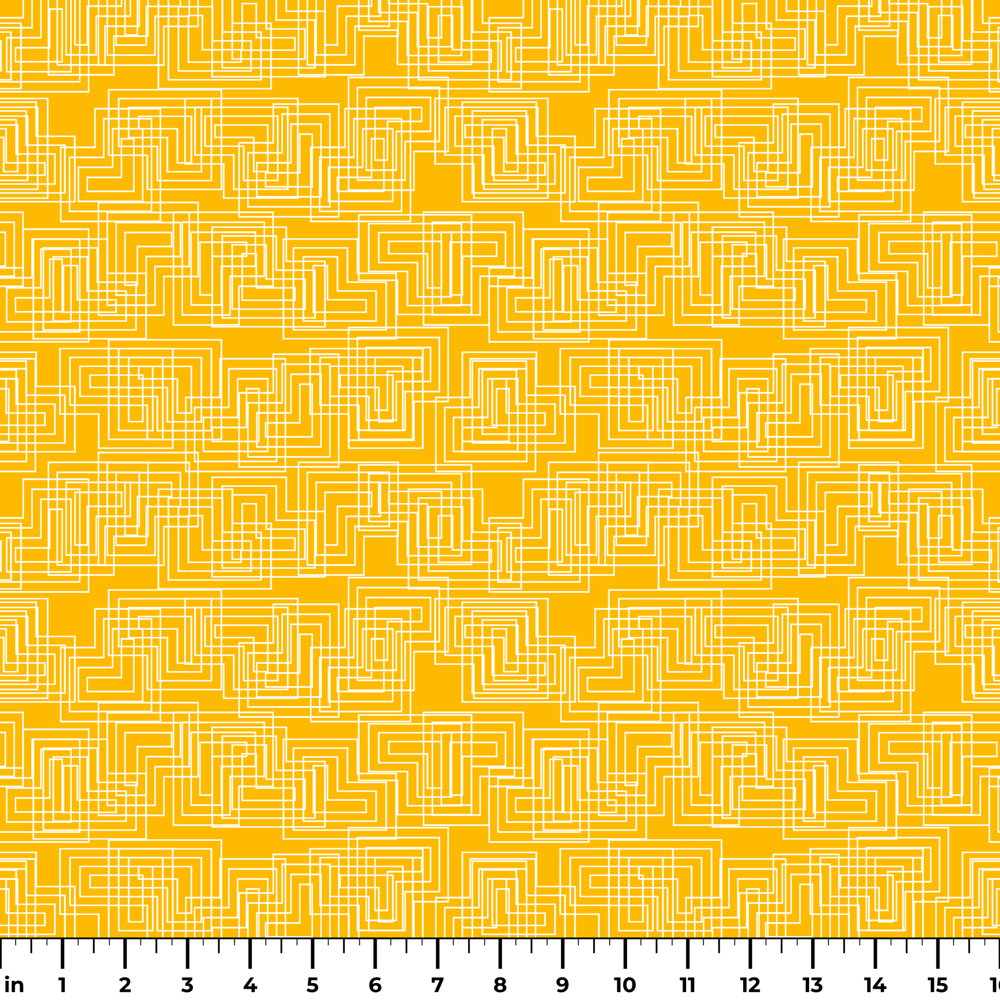 Interlock in Saffron — interlock print, in warm saffron gold