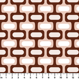 Mod Waves in Amalfi Coast — mod waves print, in warm rust and chocolate brown on cream
