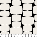 Atomic Bricks in Ivory — atomic bricks print, in warm ivory and bone outlined in charcoal
