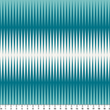 Parallax in Laguna — parallax print, in turquoise and teal shading to white