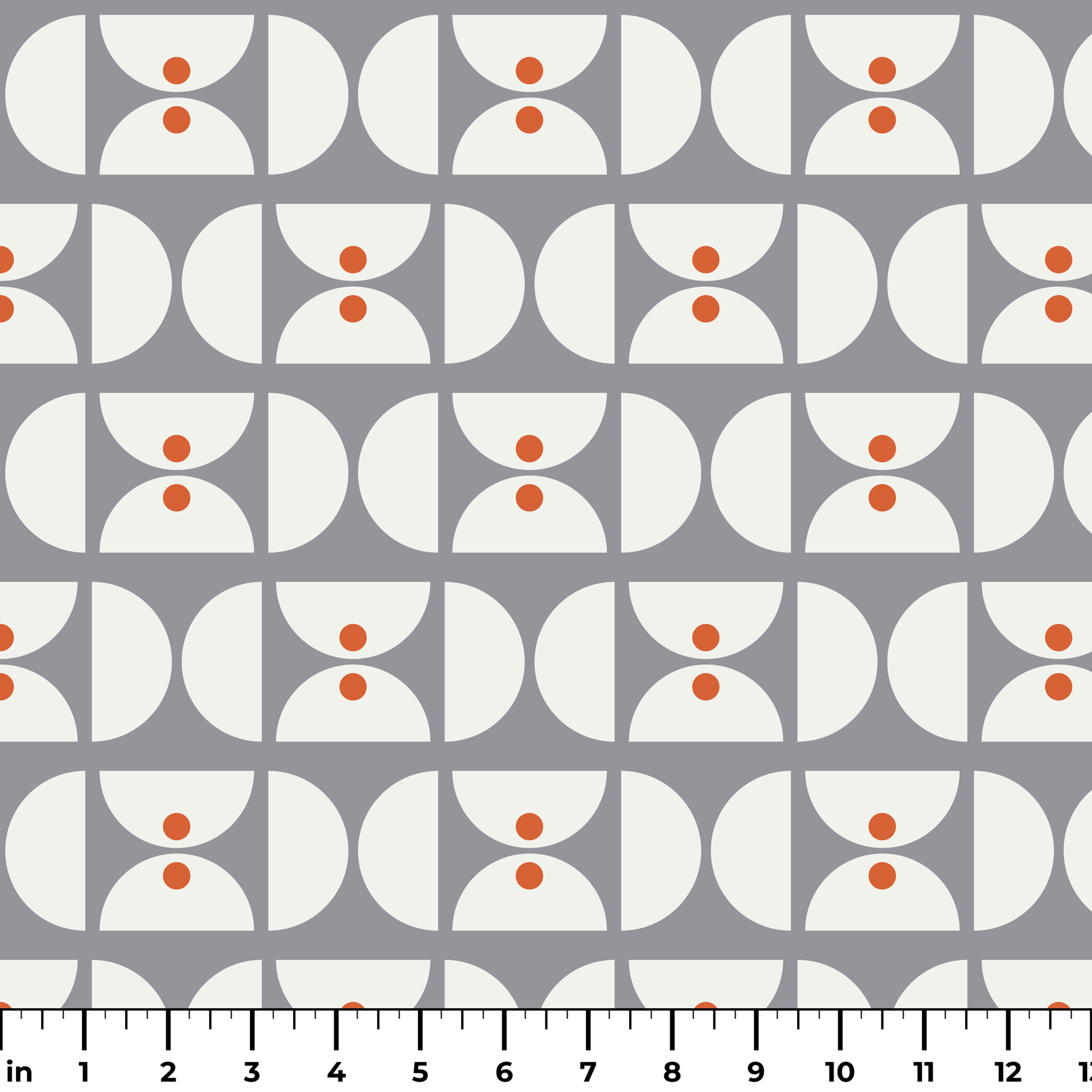 Geometric Martini Mod in Cherry — geometric martini mod print, in cool grey and white with a cherry red center