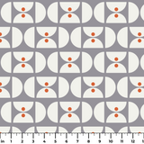 Geometric Martini Mod in Cherry — geometric martini mod print, in cool grey and white with a cherry red center