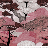 Twilight Grove in Dawn — twilight grove print, in blush pink and mauve with soft grey branches