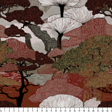 Twilight Grove in Rust — twilight grove print, in rust and warm brown under a dusty rose sky