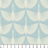 Egret of Joy in Duck Egg — egret of joy print, in pale duck egg blue on soft white