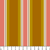 Offset Stripes in Mustard — offset stripes print, in mustard gold and rust with a dusty pink edge