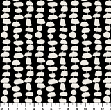 Atomic Stack in Ebony — atomic stack print, in white forms on a dense black ground