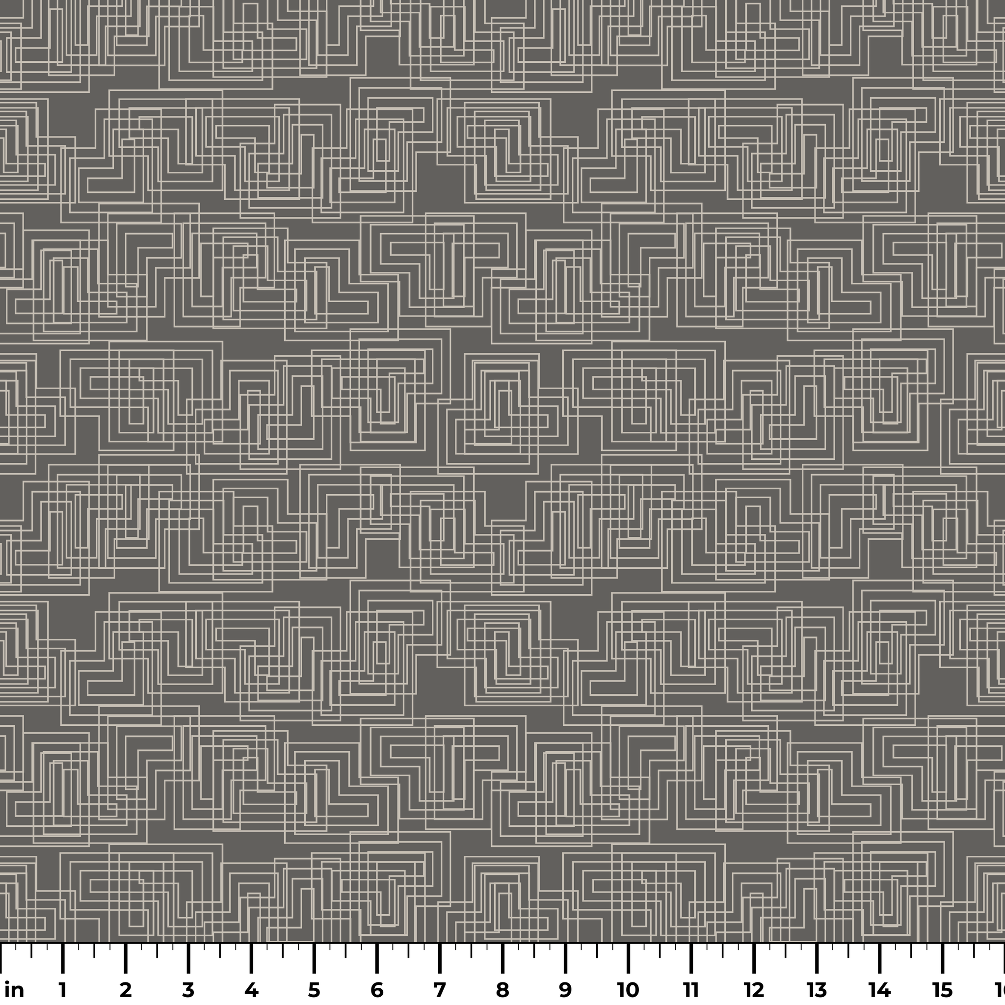 Interlock in Gray — interlock print, in mid grey, quietly textured