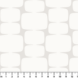 Atomic Bricks in Marshmellow — atomic bricks print, in palest marshmallow white with a soft grey grid