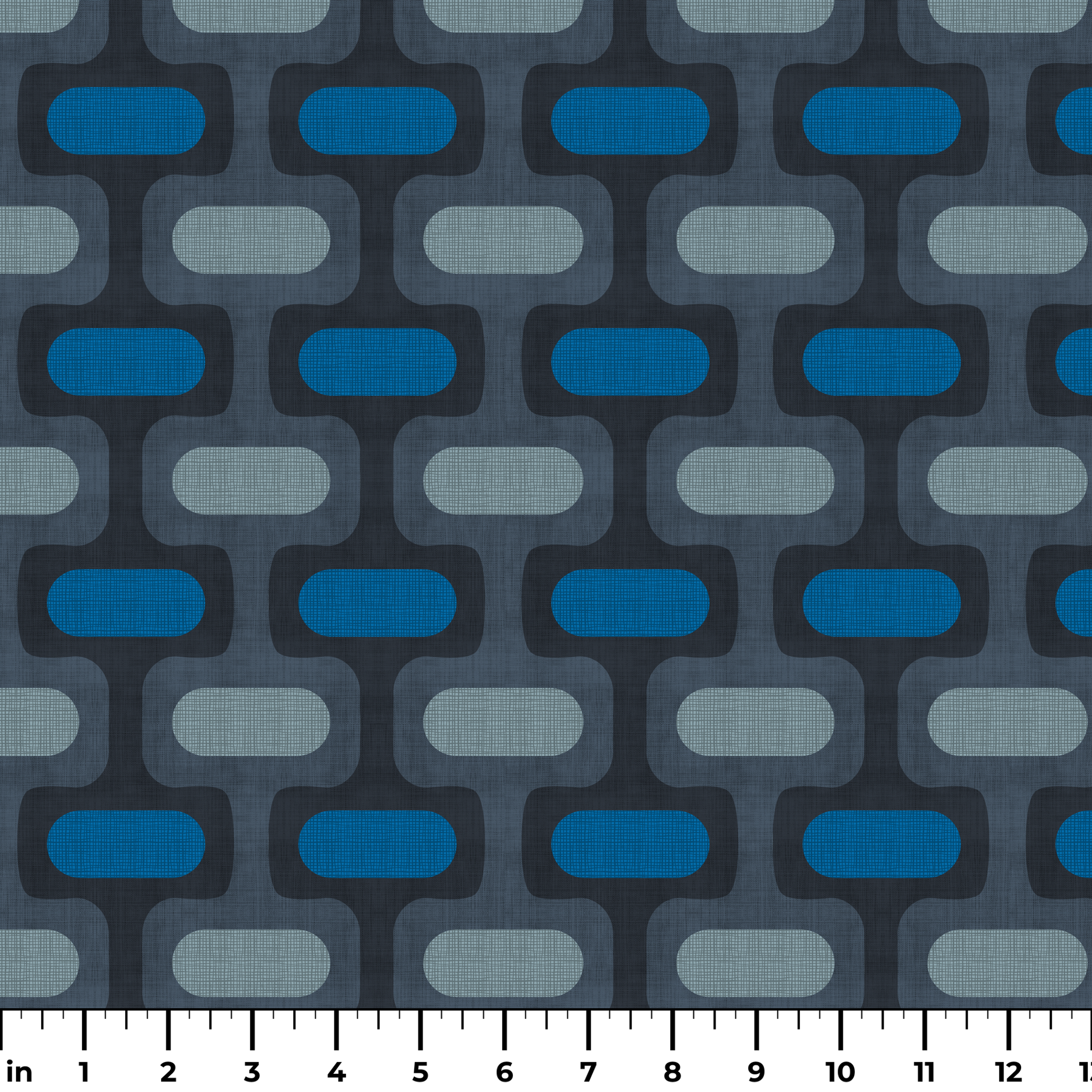 Mod Waves in Big Sur — mod waves print, in deep navy and slate blue, tonal and moody