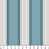 Vertical stripes in gray, dark charcoal, teal, light blue-gray, and white forming a geometric patter