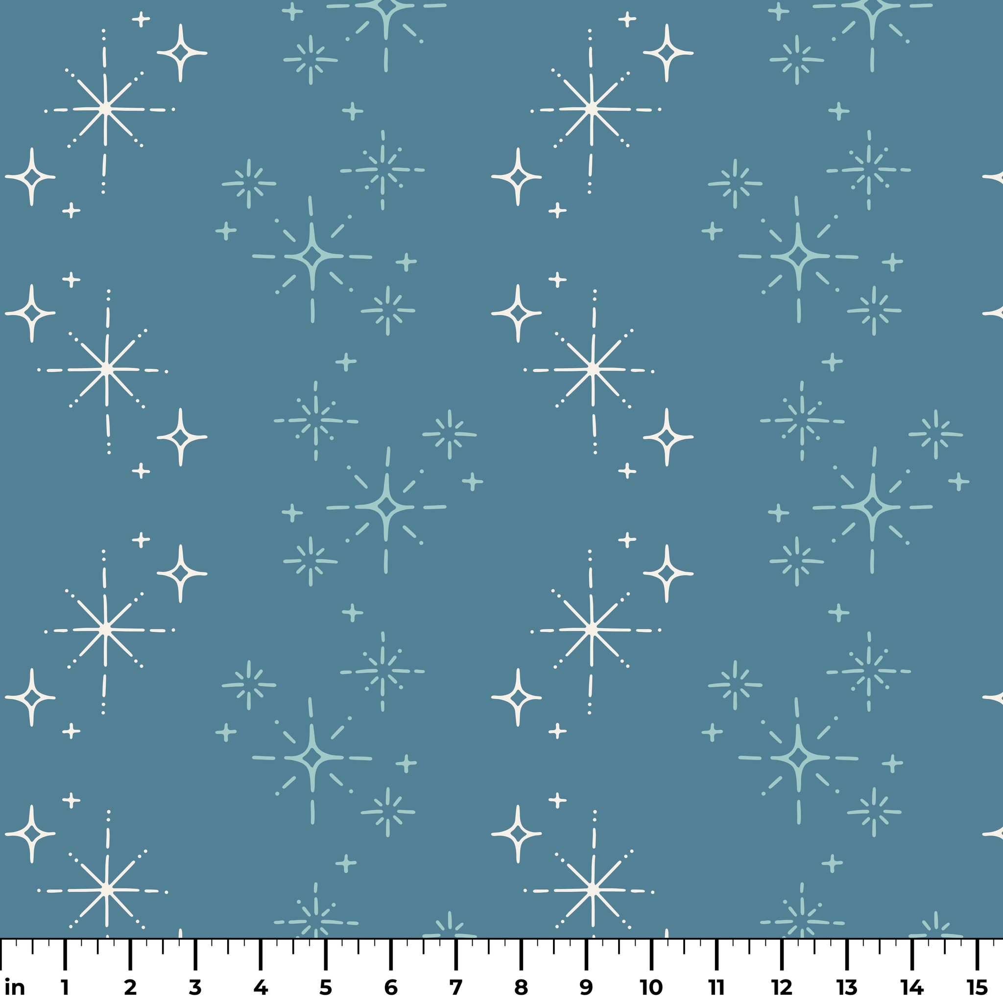 Retro Starburst, Slate Fabric