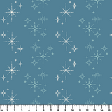 Retro Starburst, Slate Fabric